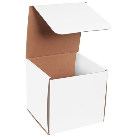 Bsc Preferred 8 x 8 x 8'' White Corrugated Mailers, 50PK BUY00028794